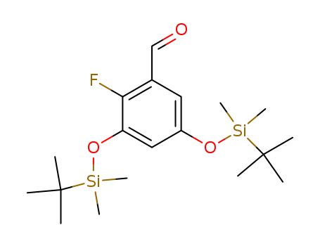 Molecular Structure of 113984-64-8 (Benzaldehyde, 3,5-bis[[(1,1-dimethylethyl)dimethylsilyl]oxy]-2-fluoro-)