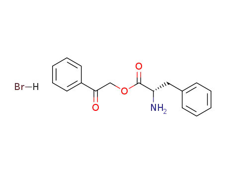Molecular Structure of 6479-55-6 (L-Phenylalanine, 2-oxo-2-phenylethyl ester, hydrobromide)