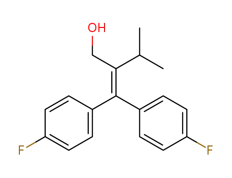 Molecular Structure of 118559-09-4 (1-Butanol, 2-[bis(4-fluorophenyl)methylene]-3-methyl-)