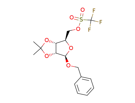 Molecular Structure of 70209-12-0 (benzyl 2,3-O-isopropylidene-5-O-triflyl-β-D-ribofuranoside)