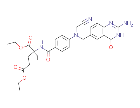 diethyl N-<4-<N-<(2-amino-4-hydroxy-6-quinazolinyl)methyl>-N-(cyanomethyl)amino>benzoyl>-L-glutamate