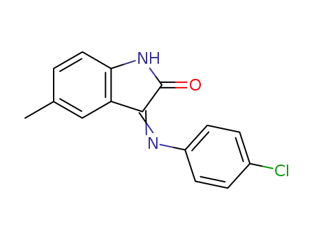 Molecular Structure of 61294-08-4 (2H-Indol-2-one, 3-[(4-chlorophenyl)imino]-1,3-dihydro-5-methyl-)