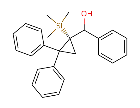 Molecular Structure of 88035-82-9 (Benzenemethanol, a-[2,2-diphenyl-1-(trimethylsilyl)cyclopropyl]-)