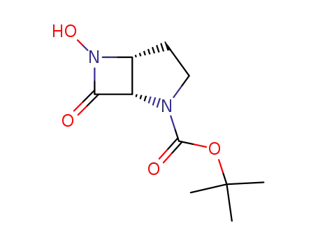 Molecular Structure of 214412-65-4 ((1R,5R)-6-hydroxy-7-oxo-2,6-diazabicyclo[3.2.0]heptane-2-carboxylic acid tert-butyl ester)