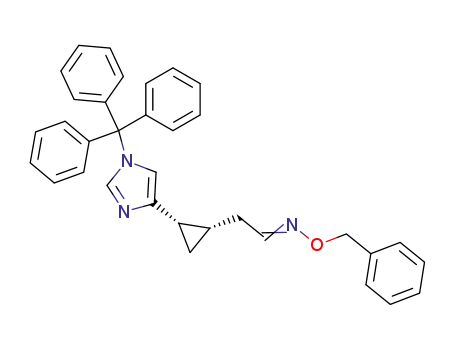 Molecular Structure of 524696-19-3 ([2-(1-trityl-1<i>H</i>-imidazol-4-yl)-cyclopropyl]-acetaldehyde <i>O</i>-benzyl-oxime)