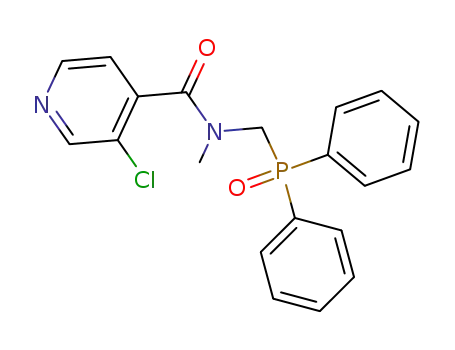 Molecular Structure of 380227-43-0 (3-chloro-N-(diphenylphosphinoylmethyl)-N-methylisonicotinamide)