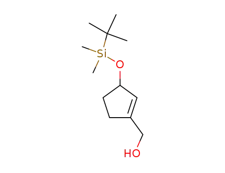 Molecular Structure of 461406-44-0 ([3-(<i>tert</i>-butyl-dimethyl-silanyloxy)-cyclopent-1-enyl]-methanol)