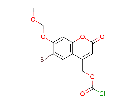 Molecular Structure of 640721-03-5 ([[6-bromo-7-(methoxymethoxy)coumarin-4-yl]methoxy]carbonyl chloride)