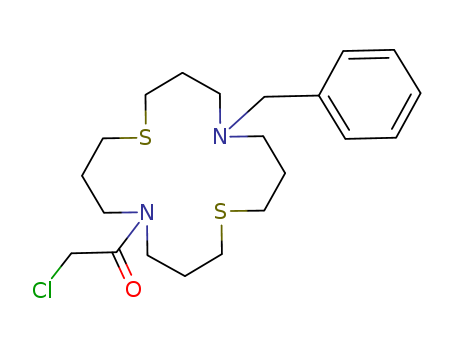 Molecular Structure of 180966-02-3 (1,9-Dithia-5,13-diazacyclohexadecane,
5-(chloroacetyl)-13-(phenylmethyl)-)