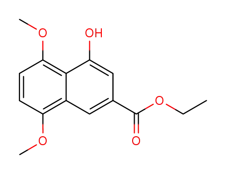 Molecular Structure of 147589-45-5 (ethyl 4-hydroxy-5,8-dimethoxynaphthalene-2-carboxylate)