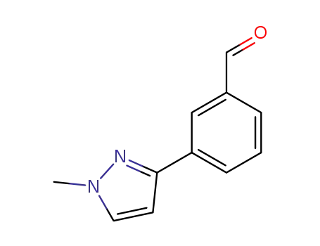 Molecular Structure of 179056-79-2 (3-(1-Methyl-1H-pyrazol-3-yl)benzaldehyde)