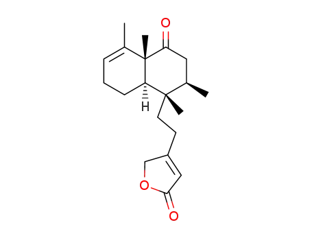 Molecular Structure of 41943-77-5 (4-[2-[(1R)-1,2,3,4,4a,7,8,8aα-Octahydro-1,2α,4aα,5-tetramethyl-4-oxonaphthalen-1α-yl]ethyl]-2(5H)-furanone)
