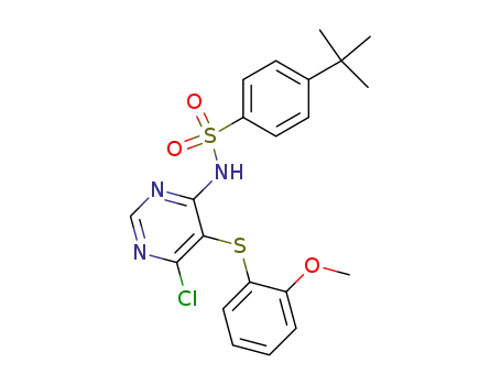 4-tert-butyl-N-(6-chloro-5-(2-methoxyphenyl)thio-4-pyrimidinyl)benzenesulfonamide