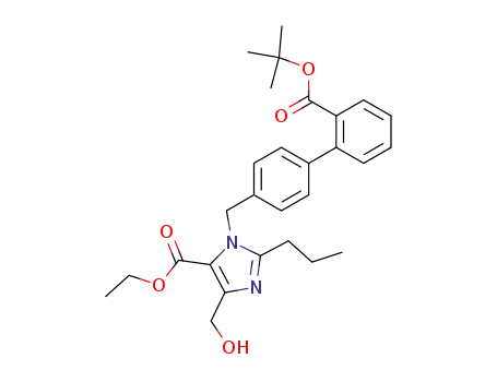 Molecular Structure of 144690-86-8 (ethyl 1-[(2'-t-butoxycarbonylbiphenyl-4-yl)methyl]-4-hydroxymethyl-2-propylimidazole-5-carboxylate)