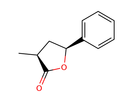 2(3H)-Furanone, dihydro-3-methyl-5-phenyl-, (3R,5S)-rel-