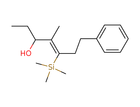 Molecular Structure of 383194-57-8 (4-Hepten-3-ol, 4-methyl-7-phenyl-5-(trimethylsilyl)-, (4Z)-)