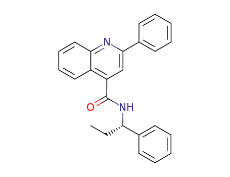 4-Quinolinecarboxamide, 2-phenyl-N-[(1S)-1-phenylpropyl]-