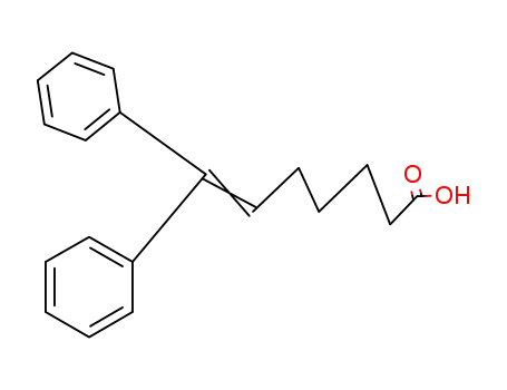 Molecular Structure of 122213-92-7 (7,7-diphenyl-6-heptenoic acid)