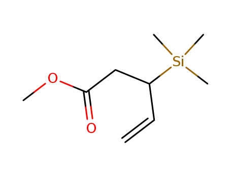 Molecular Structure of 185411-12-5 (METHYL 3-(TRIMETHYLSILYL)-4-PENTENOATE)