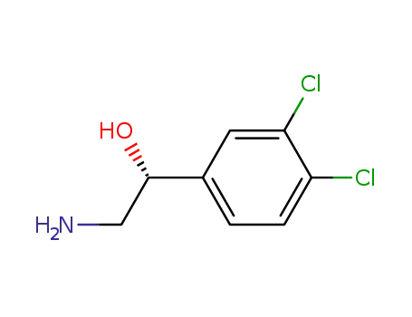 Molecular Structure of 390406-08-3 (Benzenemethanol,-(aminomethyl)-3,4-dichloro-, (S)-)