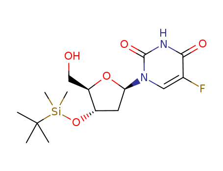 Molecular Structure of 120957-59-7 (Uridine, 2'-deoxy-3'-O-[(1,1-dimethylethyl)dimethylsilyl]-5-fluoro-)