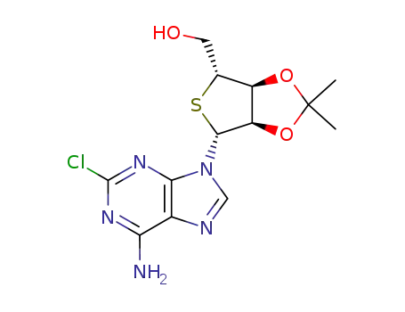 Molecular Structure of 596103-18-3 (Adenosine, 2-chloro-2',3'-O-(1-methylethylidene)-4'-thio-)