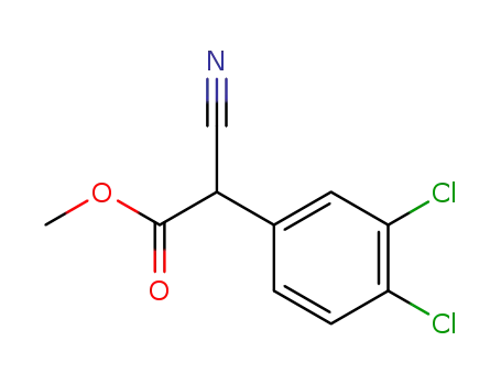 Molecular Structure of 849589-04-4 (Benzeneacetic acid, 3,4-dichloro-a-cyano-, Methyl ester)