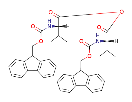 Molecular Structure of 79990-13-9 (L-Valine, N-[(9H-fluoren-9-ylmethoxy)carbonyl]-, anhydride)