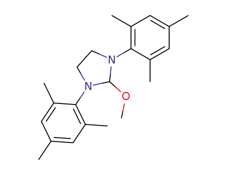 Molecular Structure of 465543-01-5 (Imidazolidine, 2-methoxy-1,3-bis(2,4,6-trimethylphenyl)-)