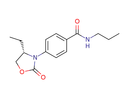 Molecular Structure of 572923-16-1 ((S)-4-(4-ETHYL-2-OXOOXAZOLIDIN-3-YL)-N-PROPYLBENZAMIDE)