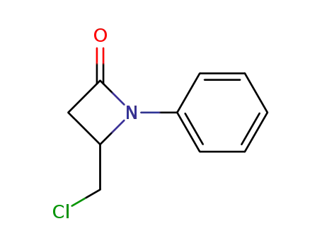 Molecular Structure of 77692-60-5 (2-Azetidinone, 4-(chloromethyl)-1-phenyl-)