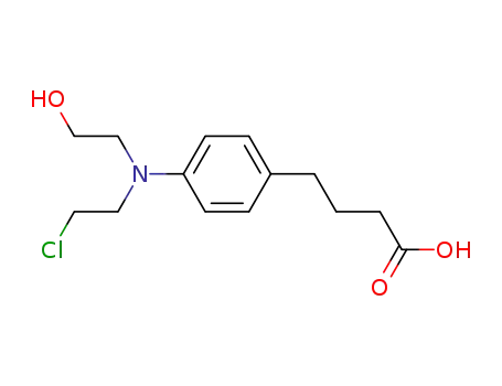 Molecular Structure of 27171-89-7 (4-{4-[(2-chloroethyl)(2-hydroxyethyl)amino]phenyl}butanoic acid)