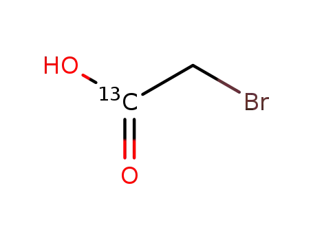Molecular Structure of 57858-24-9 (BROMOACETIC-1-13C ACID)