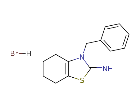 Molecular Structure of 15087-94-2 (2(3H)-Benzothiazolimine, 4,5,6,7-tetrahydro-3-(phenylmethyl)-,
monohydrobromide)