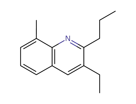 Molecular Structure of 80609-93-4 (Quinoline, 3-ethyl-8-methyl-2-propyl-)