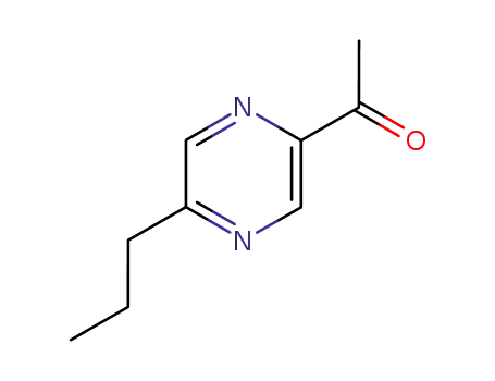 Molecular Structure of 182306-64-5 (Ethanone, 1-(5-propylpyrazinyl)- (9CI))