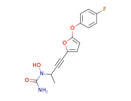 Urea,N-[3-[5-(4-fluorophenoxy)-2-furanyl]-1-methyl-2-propyn-1-yl]-N-hydroxy-