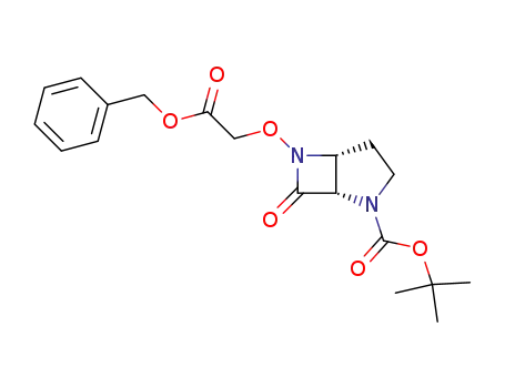 Molecular Structure of 214412-66-5 ((1S,5R)-6-Benzyloxycarbonylmethoxy-7-oxo-2,6-diaza-bicyclo[3.2.0]heptane-2-carboxylic acid tert-butyl ester)