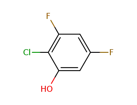 Molecular Structure of 206986-81-4 (2-CHLORO-3,5-DIFLUOROPHENOL)