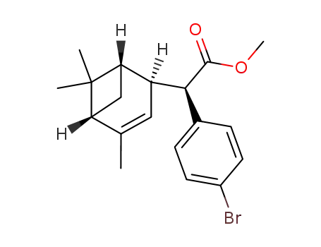 Molecular Structure of 380500-01-6 (methyl (αR,1R,4R,6S)-α-(3,5,5-trimethylbicyclo[3.1.1]hept-2-en-1-yl)-(4-bromophenyl)acetate)