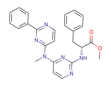 Molecular Structure of 881207-06-3 (D-Phenylalanine,
N-[4-[methyl(2-phenyl-4-pyrimidinyl)amino]-2-pyrimidinyl]-, methyl ester)