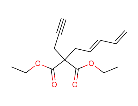 Molecular Structure of 478176-00-0 ((E)-2-(2,4-pentadienyl)-2-(2-propynyl)malonic acid diethyl ester)