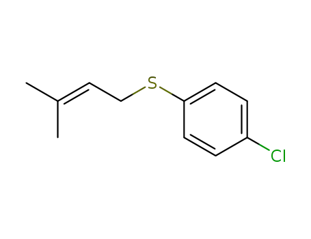 Molecular Structure of 343336-94-7 (1-CHLORO-4-[(3-METHYL-2-BUTENYL)THIO] BENZENE)