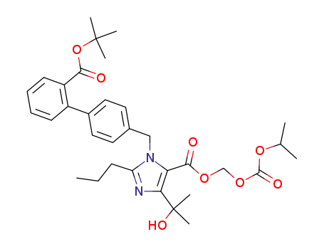 isopropoxycarbonyloxymethyl 1-[(2'-t-butoxycarbonylbiphenyl-4-yl)methyl]-4-(1-hydroxy-1-methylethyl)-2-propylimidazole-5carboxylate