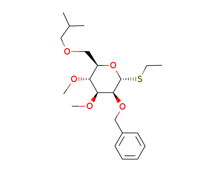 Molecular Structure of 400835-49-6 (ethyl-2-O-benzyl-6-O-isobutyl-3,4-di-O-methyl-1-thio-α-D-mannopyranoside)
