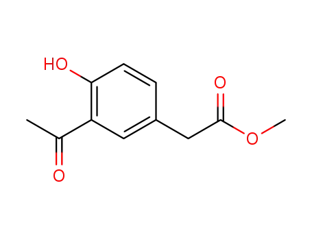 Molecular Structure of 145042-91-7 ((3-acetyl-4-hydroxyphenyl)acetic acid methyl ester)