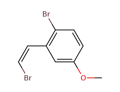 Molecular Structure of 183674-59-1 (Benzene, 1-bromo-2-[(1Z)-2-bromoethenyl]-4-methoxy-)