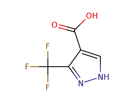 Molecular Structure of 543739-84-0 (5-(TRIFLUOROMETHYL)-1H-PYRAZOLE-4-CARBOXYLIC ACID)