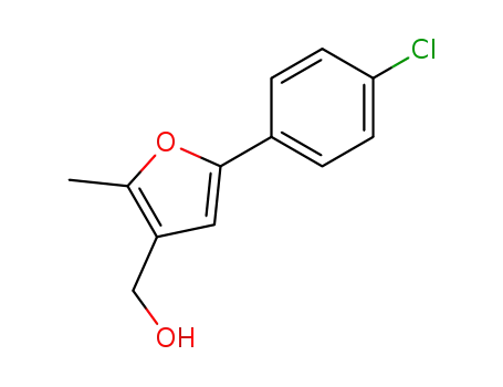 Molecular Structure of 111808-94-7 (5-(4-CHLOROPHENYL)-3-HYDROXYMETHYL-2-METHYLFURAN)