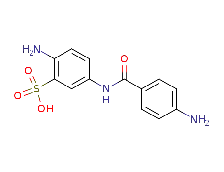 Molecular Structure of 58862-43-4 (2-amino-5-(4-aminobenzamido)benzenesulfonic acid)